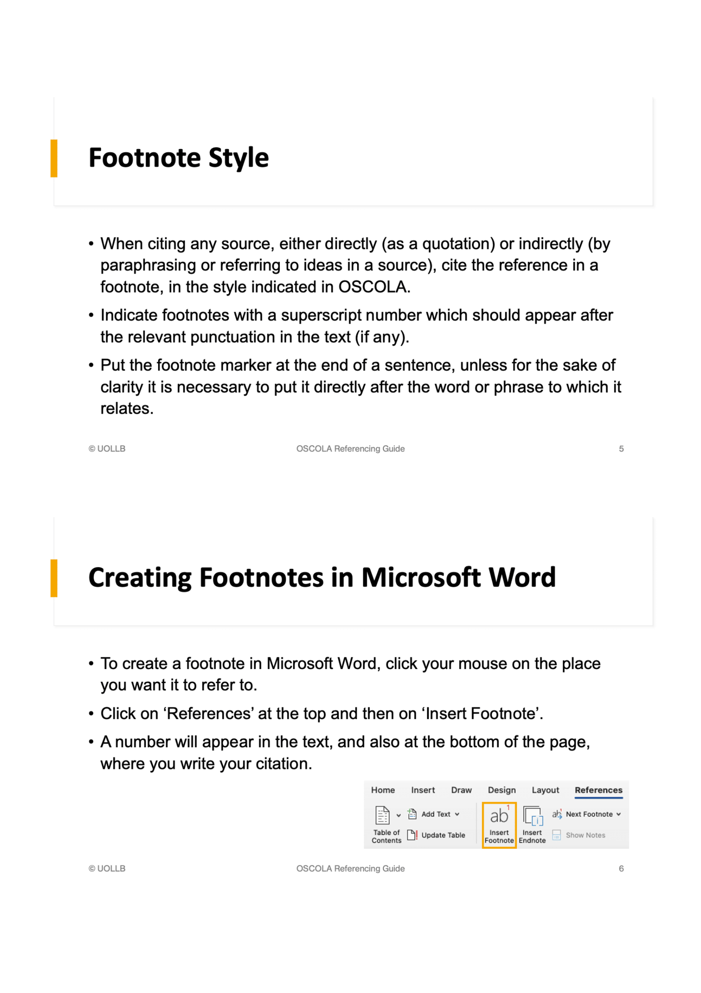 OSCOLA Referencing Guide