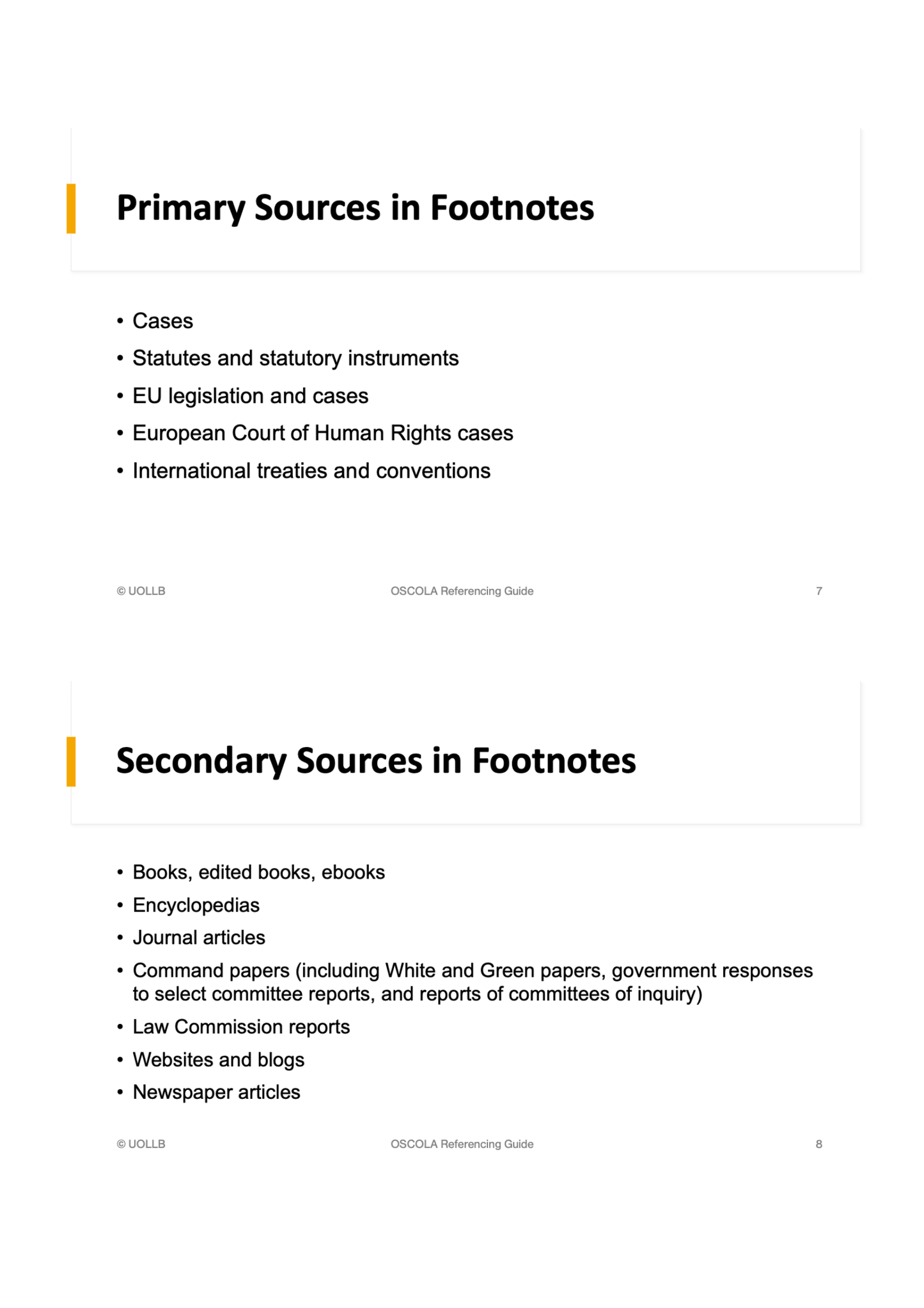 OSCOLA Referencing Guide