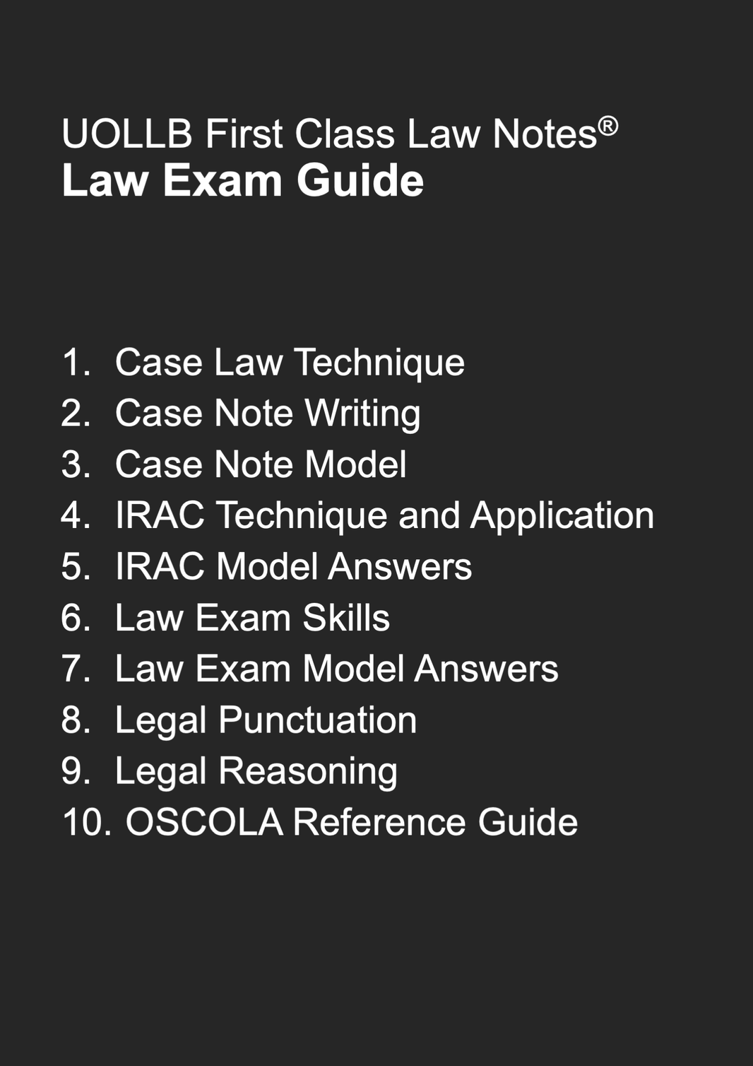 First Class Law Notes – UOLLB First Class Law Notes®