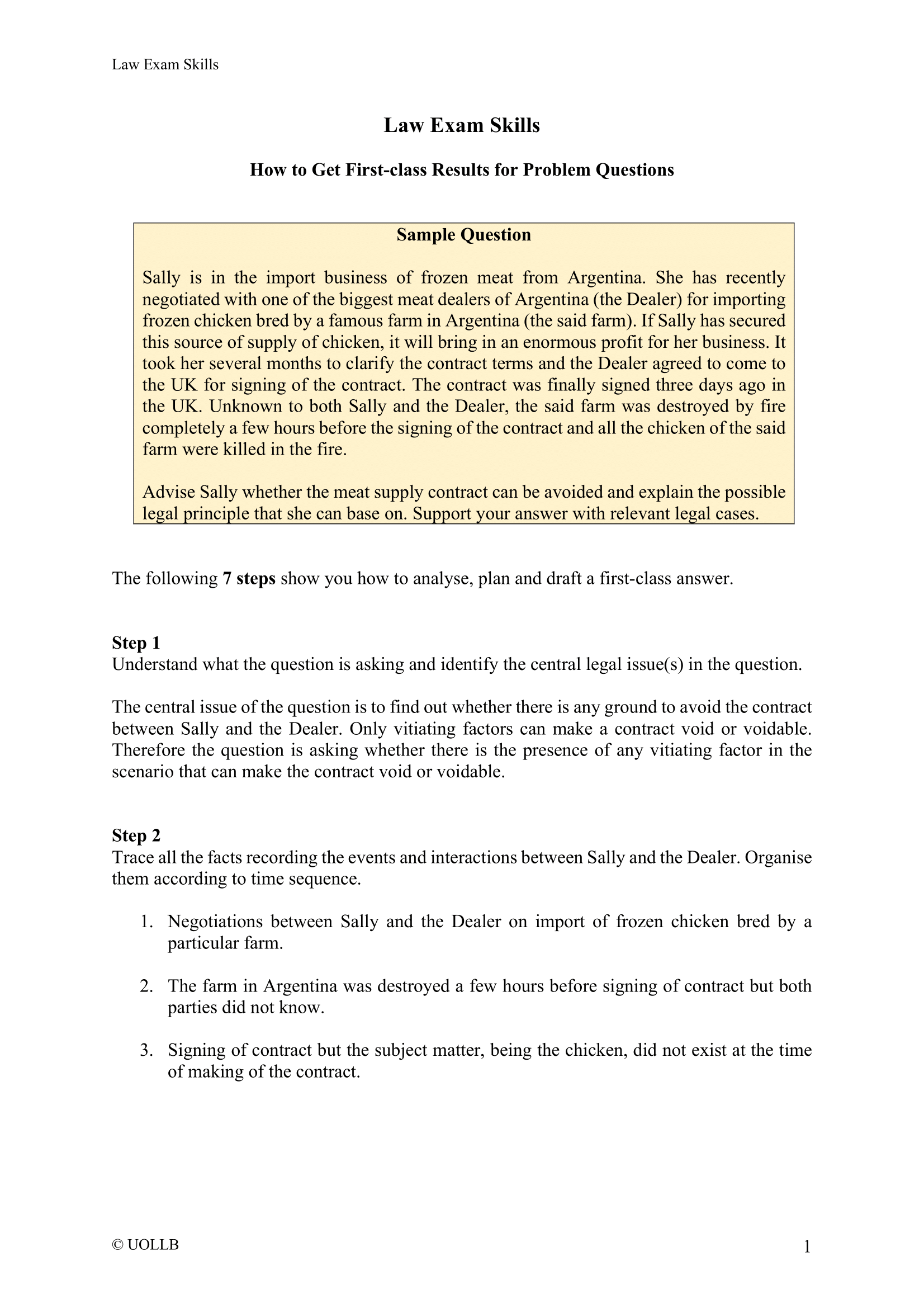 Law Exam Guide