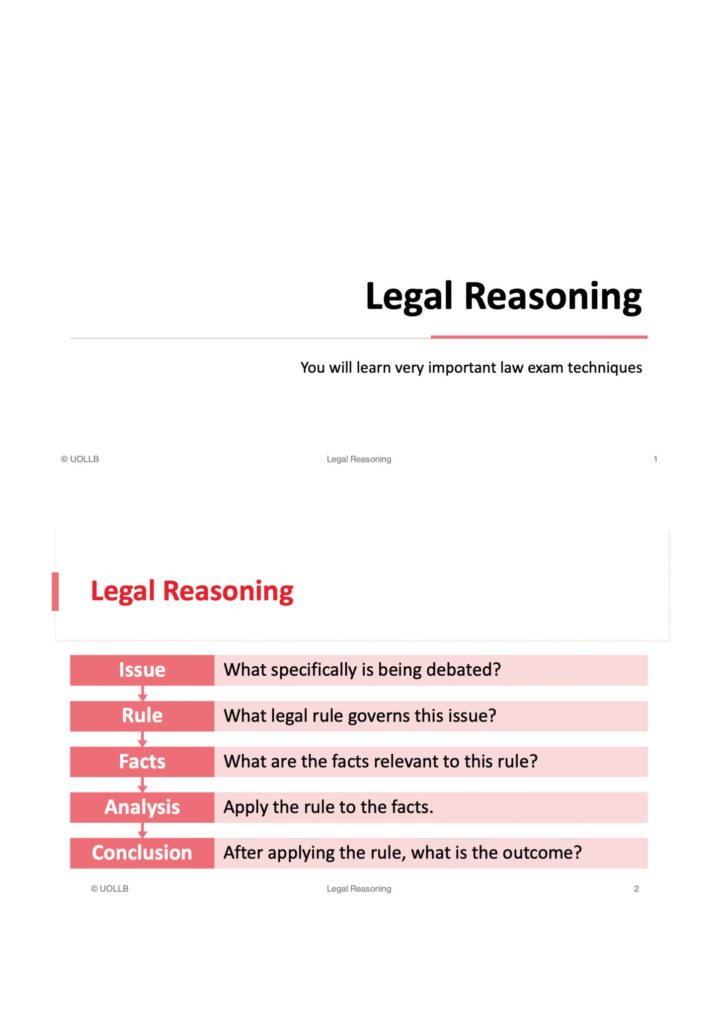 Legal Reasoning