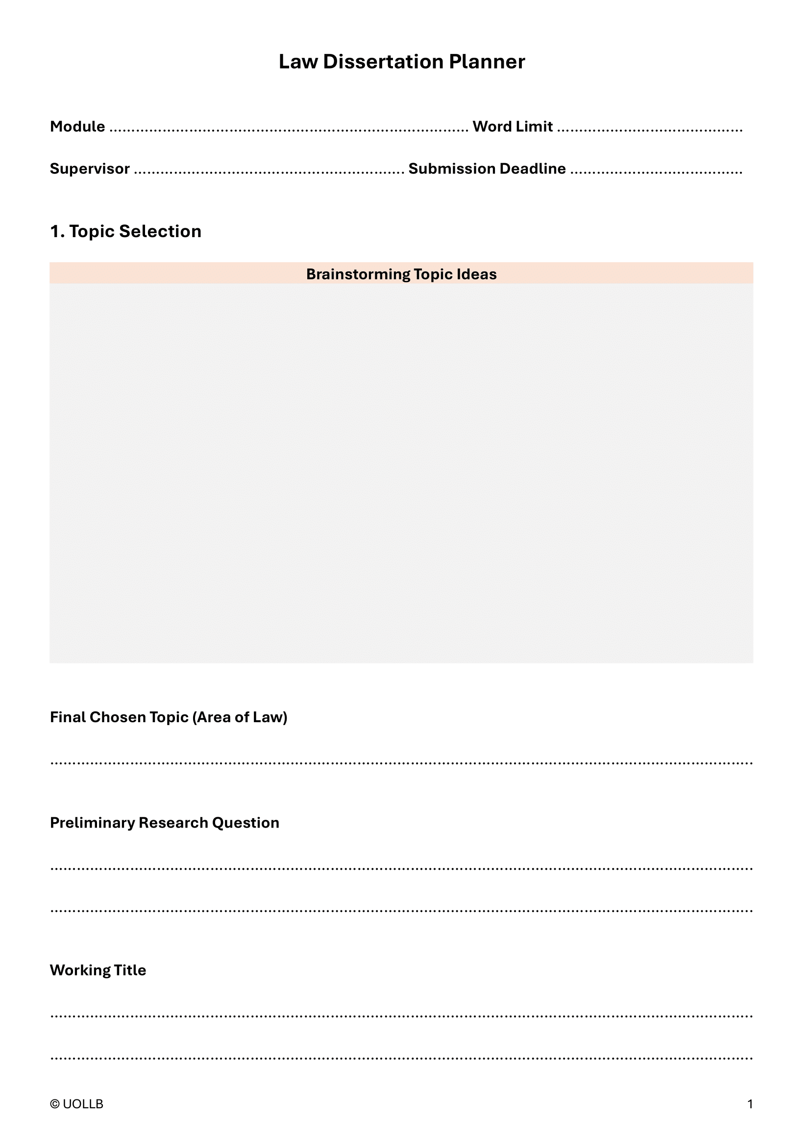 Law Study Planner