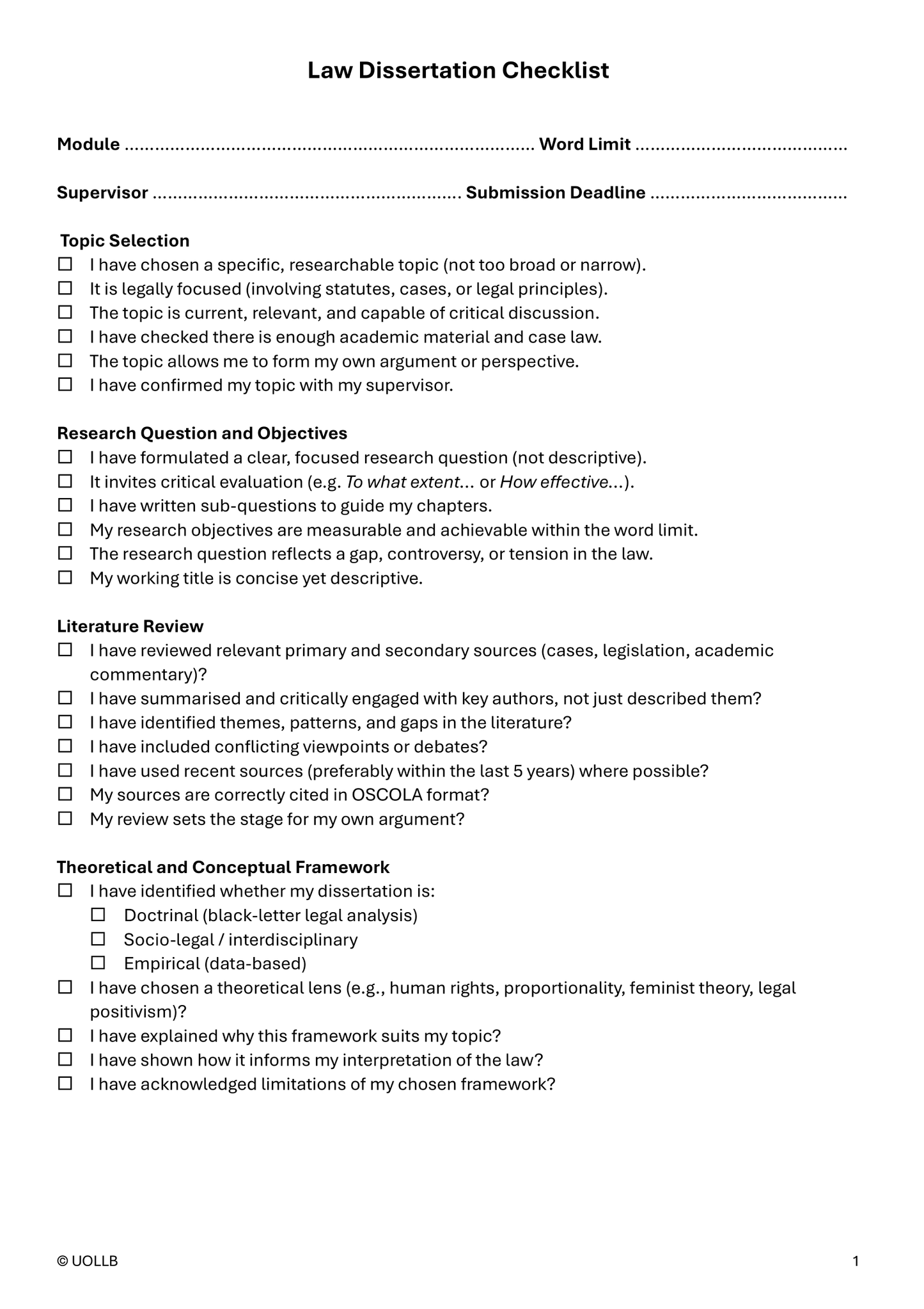 Law Study Planner