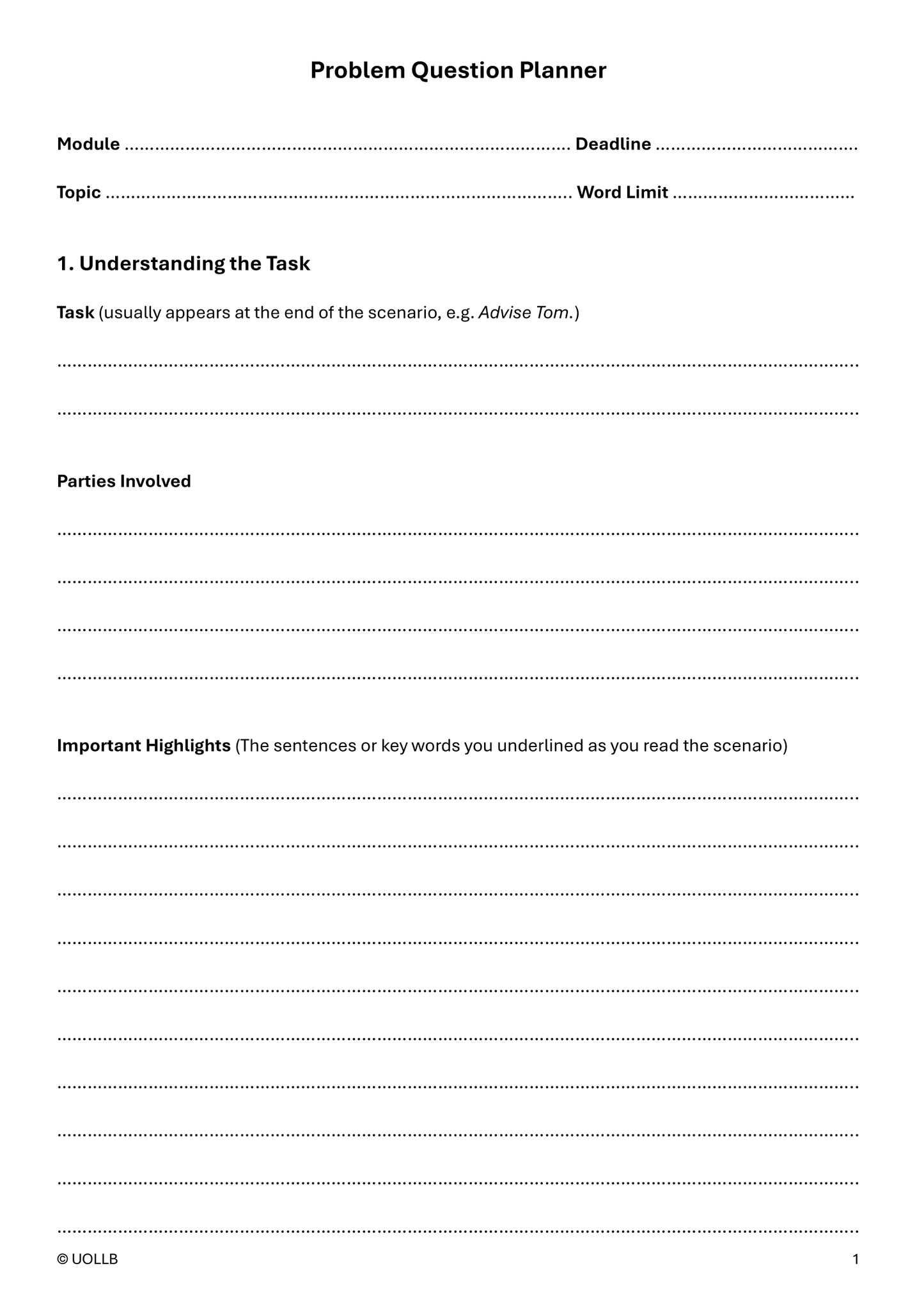 Law Study Planner