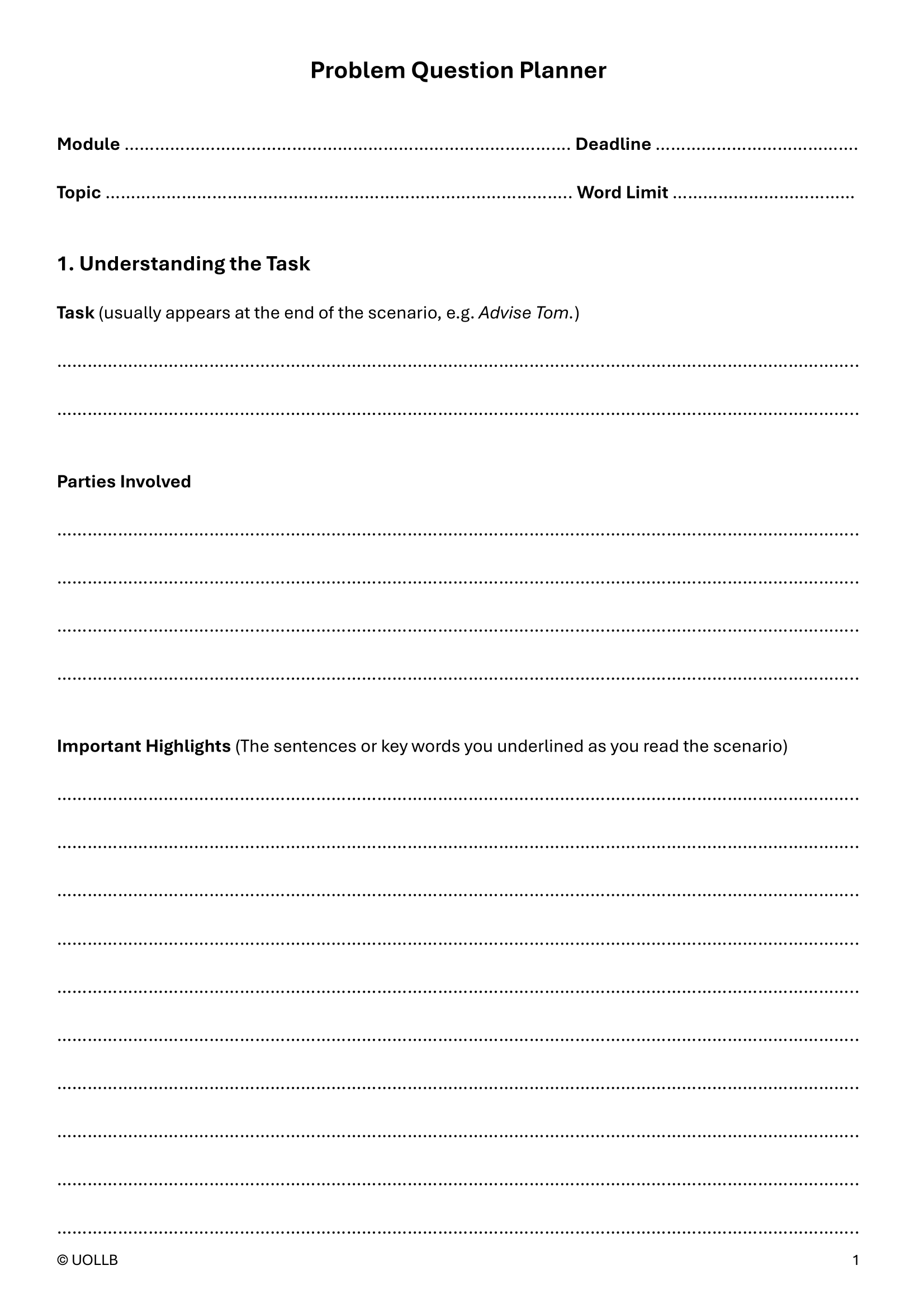 Law Study Planner
