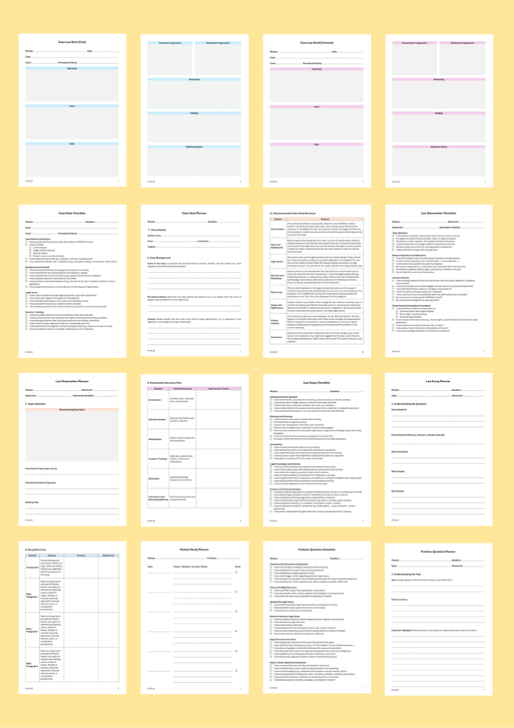 Law Study Planner