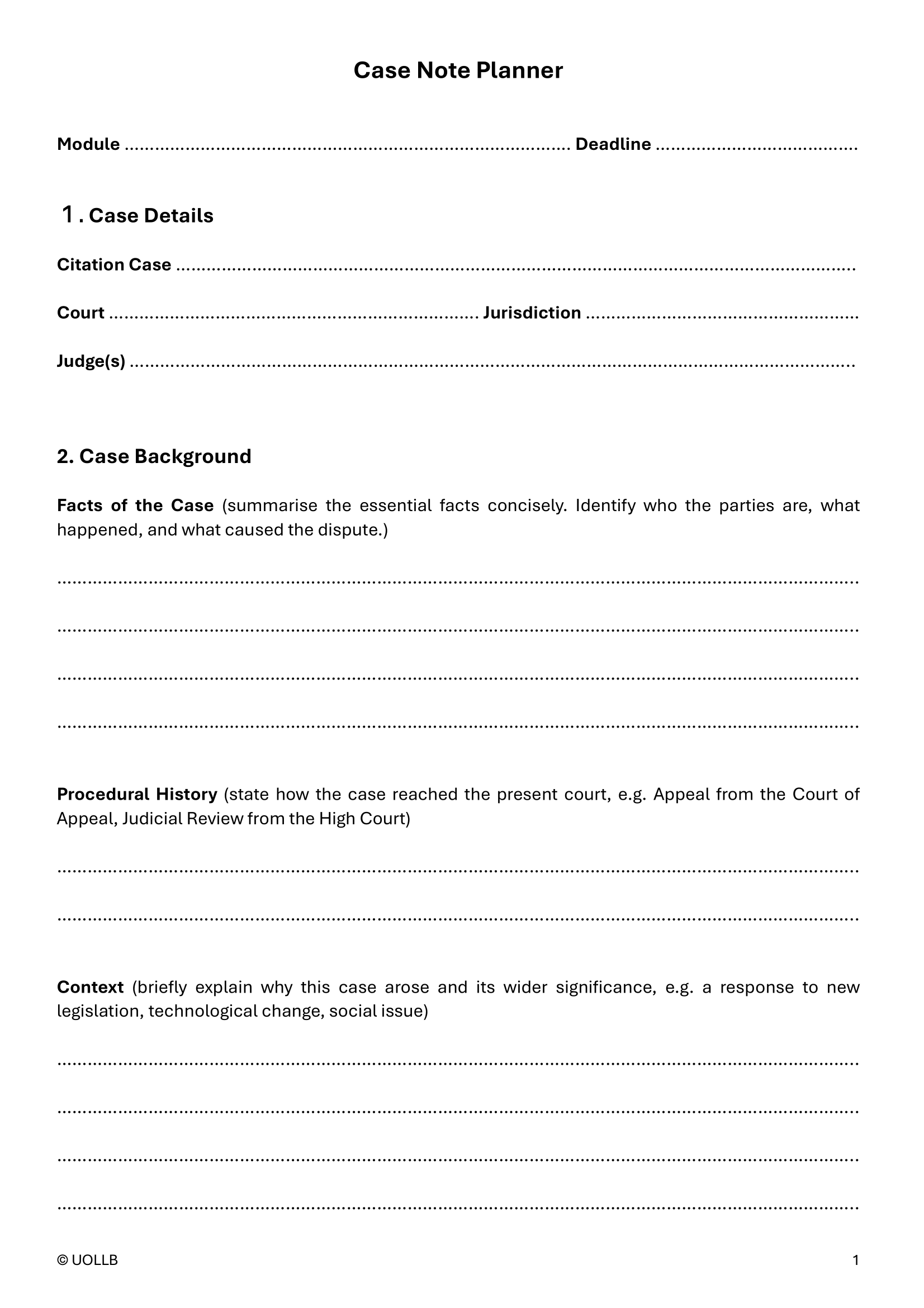 Law Study Planner