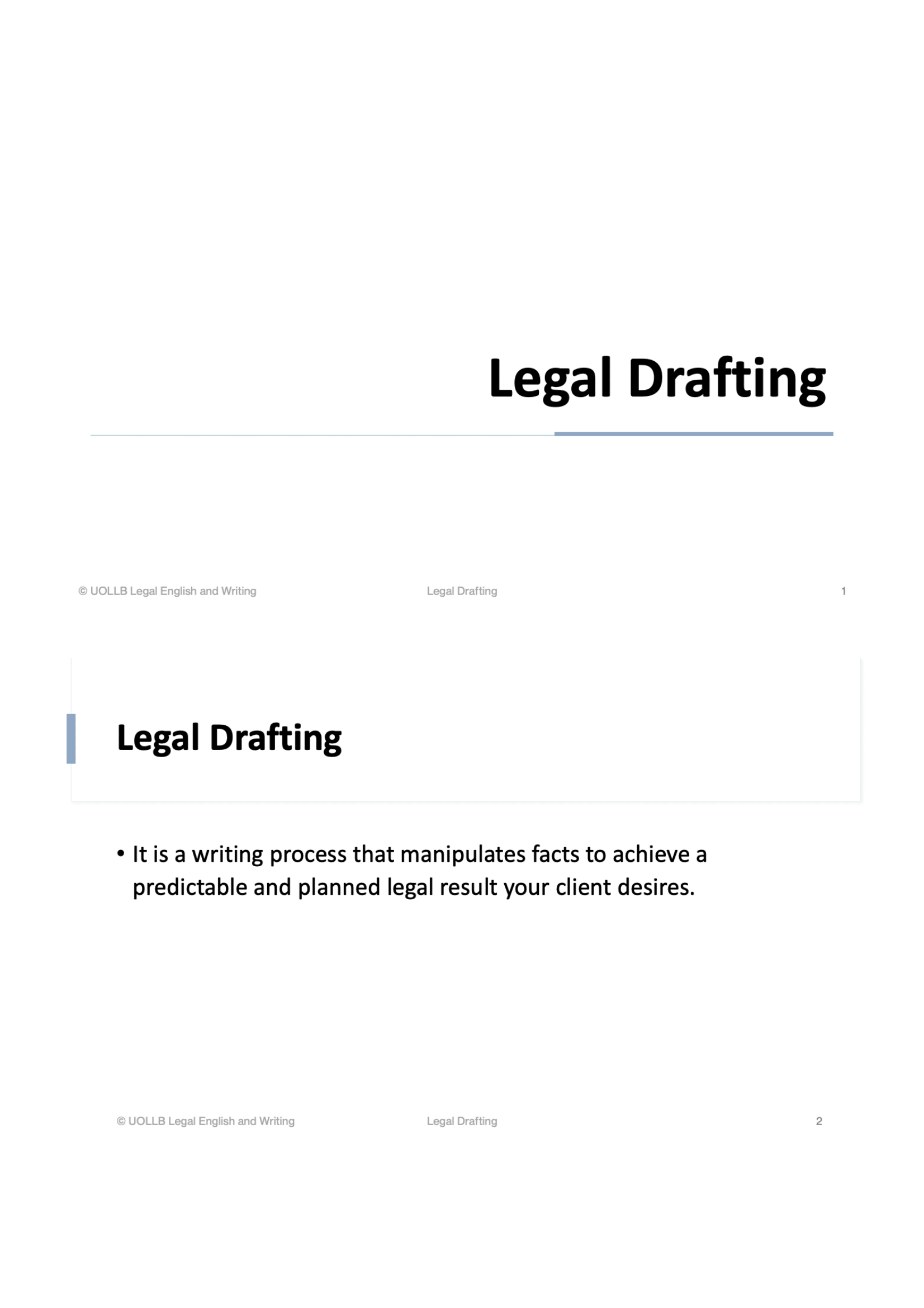 Legal English and Writing