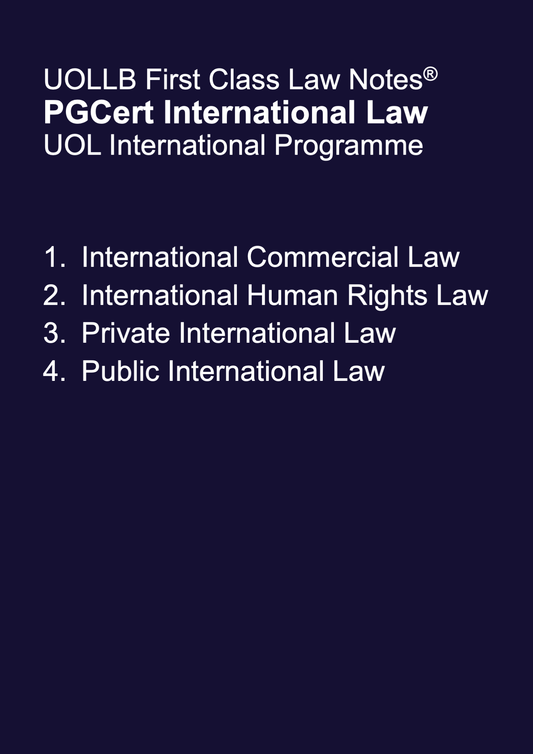 PGCert International Law (UOL International Programme)