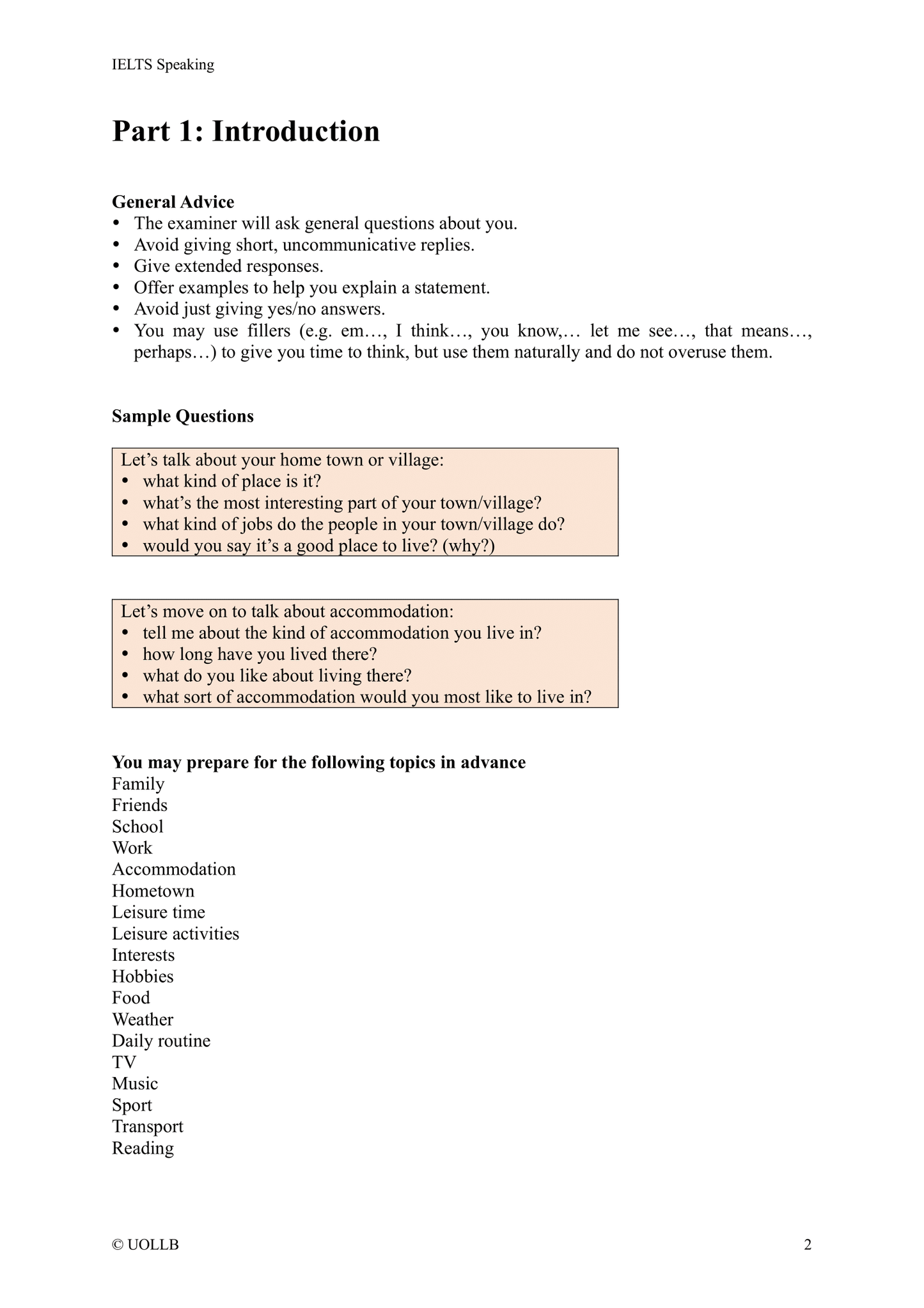 IELTS Speaking