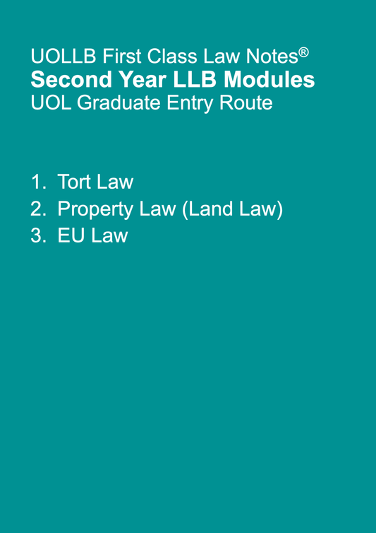 Second Year LLB Modules UOL Graduate Entry Route