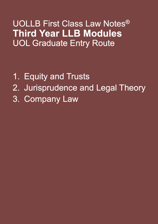 Third Year LLB Modules UOL Graduate Entry Route