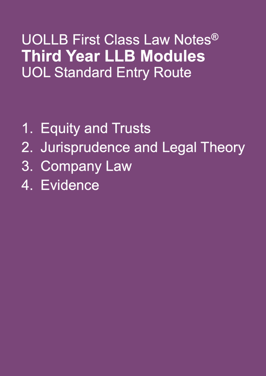 Third Year LLB Modules UOL Standard Entry Route