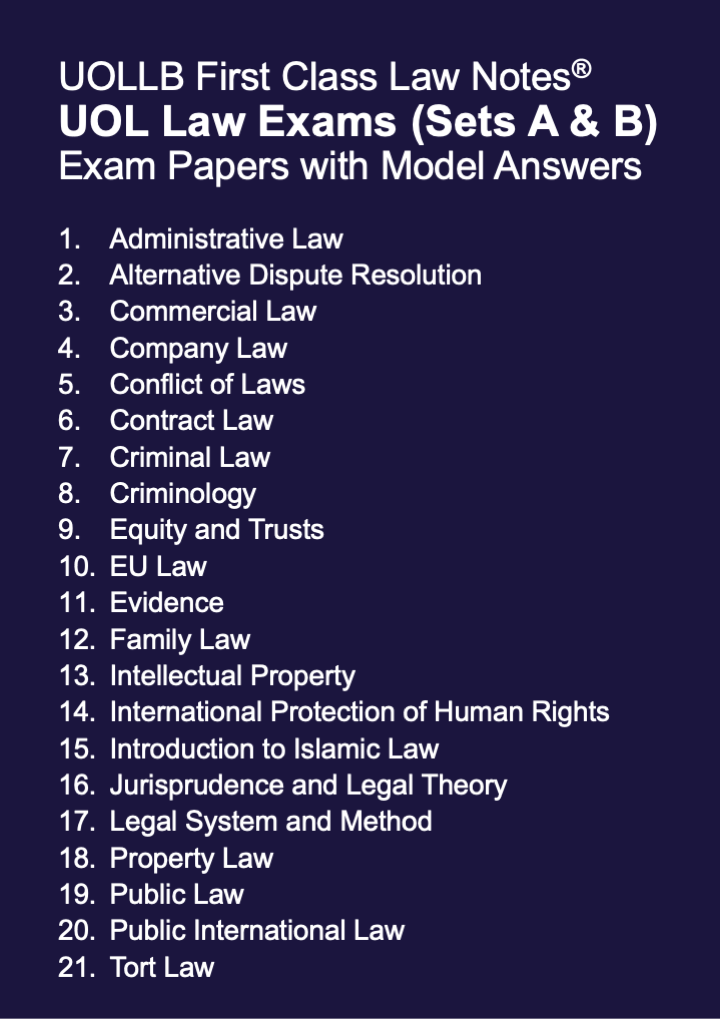 UOL Law Exam Papers (Zone A & Zone B) with Model Answers (Best Value ...