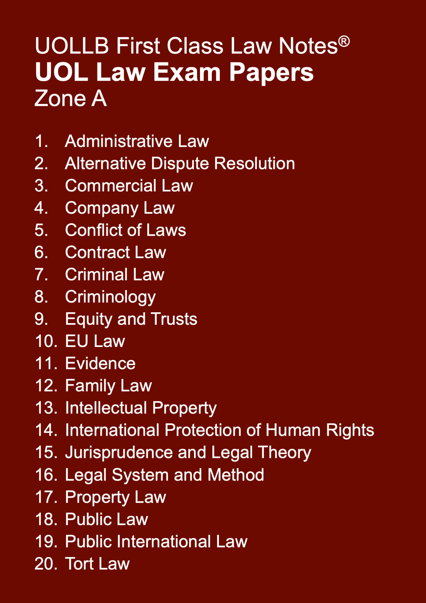 UOL Law Exam Papers